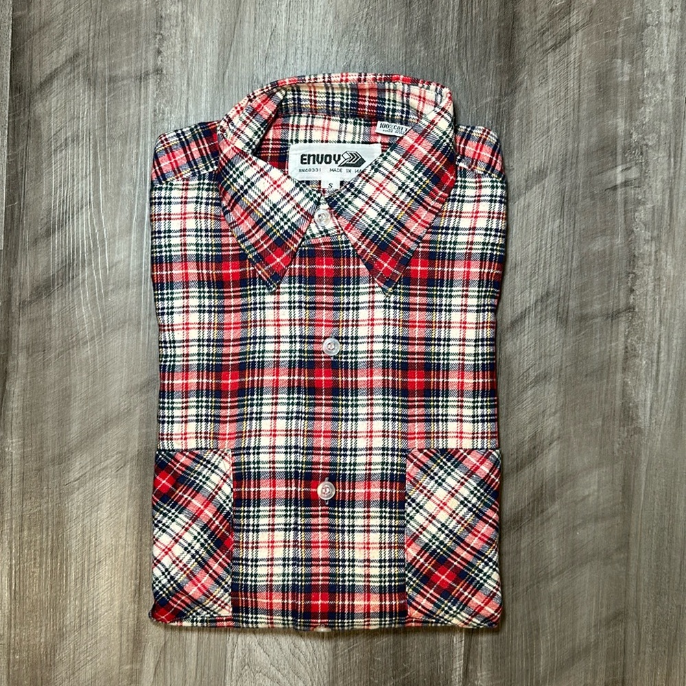 Envoy Vintage Flannel Long Sleeve Button Down - Small